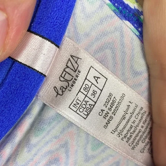 La Senza Push-Up Bra – Multicolor Chevron Print – Size 36A - Picture 6 of 9